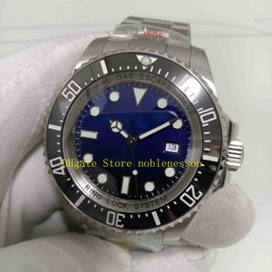 Mouvement Rolaxes montre Clean Bezel Style Factory 904L Acier 3135 Homme 44mm 126660 Céramique noire Cadran bleu Plongée 116660 Br L