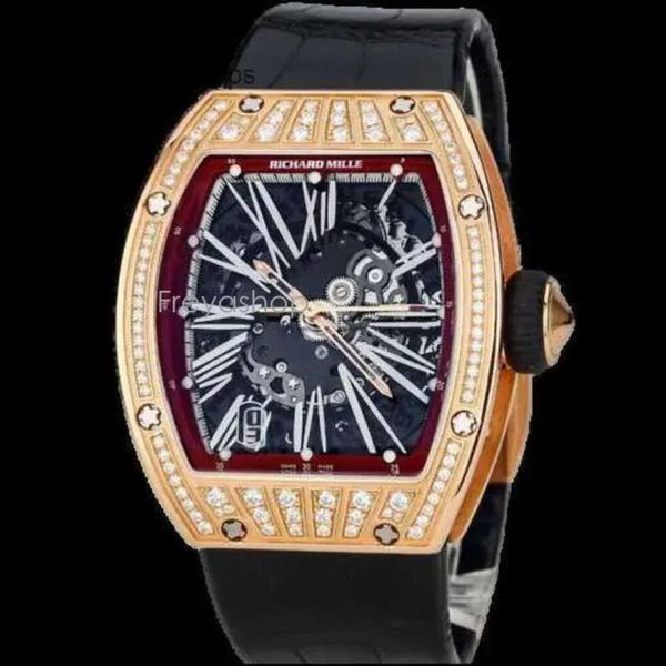 Richarmill Mouvement Montre RM Montre-Bracelet Original Or Rose Casual Mode Montre-Bracelet Hine TEXC Rm-023 Diamant Titane Chronographe Montre De Course