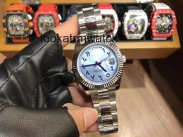 Montre de mouvement Ro Lx Sky Watch Fashion Blue Designer Cadran Chiffre Montre mécanique automatique Montres-bracelets en verre saphir imperméables gratuites
