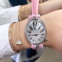 Montre à mouvement pour femmes, montres en or rose pour femmes, orologio, montre-bracelet mécanique, lunette en diamant, bracelet en cuir étanche, bande rose 2516