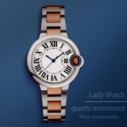 Montres de mouvement Designer Watchs de haute qualité Femmes de bracelet 33 36 42 mm trois tailles en acier inoxydable watchstrap ballon blue quartz sport watch
