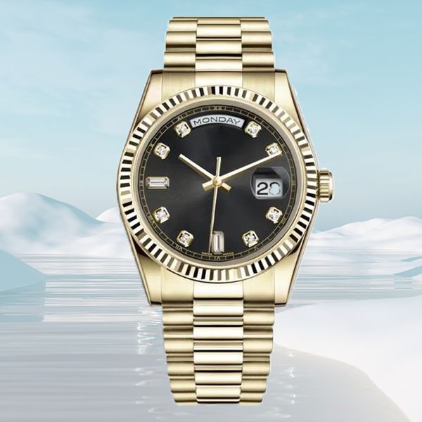 montres de mouvement montre femme montre automatique en acier inoxydable 904L 50 mètres résistant à l'eau saphir lumineux avec boîte diamant montres dhgates