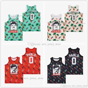 Film 0 # EL CHAPO GREENERY JERSEY Custom DIY Design Maillots de basket-ball universitaires cousus