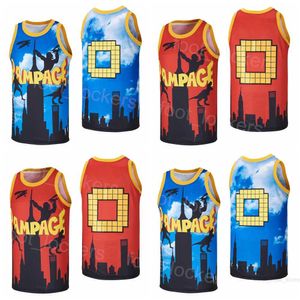 Film 0 Skyline Rampage Basketball Jerseys Film Retro City The Rampage Video Game Retro Hiphop Universit