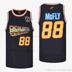 Film # 88 RETOUR VERS LE FUTUR MAILLOT DE BASKET-BALL Custom DIY Design Stitched College Basketball Jerseys