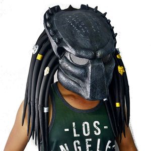 Película alien vs. Máscara de cosplay Accesorios de disfraces de Halloween accesorios máscara de látex depredador 220715