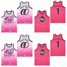 Movie Basketball 1 Pinkys Day Jerseys Men aanstaande vrijdag Records Airbrush Nickelodeon Retro Hiphop Pink Pink Team College voor sportfans Pure katoen met pensioen