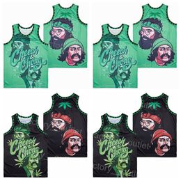 Movie Basketball Cheech en Chong Jersey Broccoli City 1980 voor sportfans Team Green Black All genaaide Hip Hop College University Ademhop Hiphop Goede kwaliteit