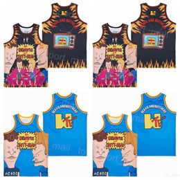 Film Basketball Film Beavis et Butt-Head Jerseys Do America The House Down 1996 College For Sport Fans Respirant Stitched Team Retro Pull High School Shirt