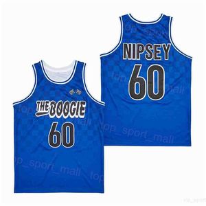 Filmbasketbalfilm The 60 Nipsey Jerseys Boogie Tournament Hiphop High School Ademend team Blue Hiphop voor sportfans Pure Cotton College Retro Summer Shirt