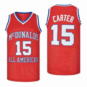 Filmbasketbalshirts 15#vince Carter Mcdonald's All American Jersey Herenmaat S-XXL 001