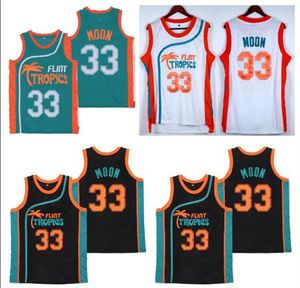 Jerseys de baloncesto de películas Jackie Moon 33 Baloncesto Jersey Flint Tropics Semi Pro Movie Men Todos Stitched S-XXL Alta calidad