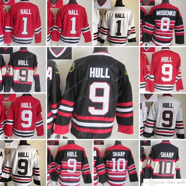 Film CCM Vintage Hockey sur glace''nHl'' 9 Bobby Hull Jerseys cousus 1 Glenn Hall 10 Patrick Sharp 8 Bill Mosienko 38 Ryan Hartman 61 Coupe Stanley