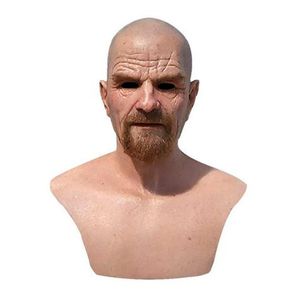 Film Celebrity Latex Masque Breaking Bad Professeur M. Blanc Costume Réaliste Halloween Cosplay Props GC2176