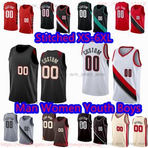 Aangepaste S-6XL nieuwe basketbal 00 Scoot Henderson Jersey gestikt 17 Shaedon Sharpe 2 Deandre Ayton 9 Jerami Grant 1 Anfernee Simons 11 Malcolm Brogdon Duop Reath Jerseys