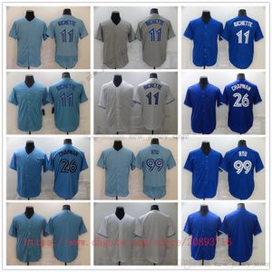 Movie College Baseball porte des maillots cousus 11 BoBichette 99 Hyun-JinRyu 26Chapman Slap Tous cousus Vente de sport respirant de haute qualité
