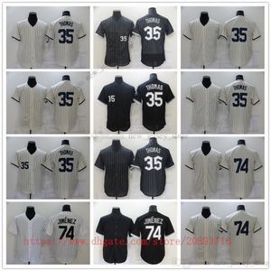 Movie College Baseball porte des maillots cousus 35 FrankThomas 74 eloyjimenez Slap Tous les numéros cousus nom à l'extérieur respirant Sport vente de haute qualité