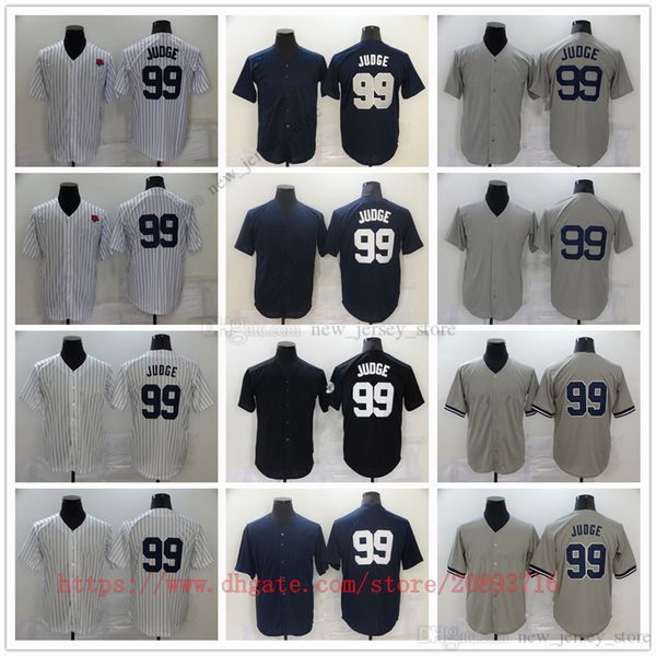 Film College Baseball porte des maillots cousus 99 AaronJudge Slap tous les numéros cousus nom à l'extérieur respirant Sport vente de haute qualité