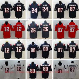 Movie College Football Wear Jerseys Stitched 24 StephonGilmore 26 SonyMichel 80Amendola 54Hightower Jersey Ademend Sportartikelen Kwaliteit Man