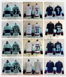 Movie College Ice Hockey Wears Jerseys Stitched 7Eberle 10MattyBeniers 31PhilippGrubauer 37YanniGourde Heren Jeugd Dames Blank Blauw 7406163