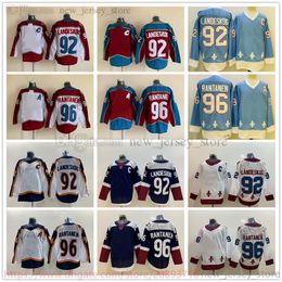 Film College Ice Hockey Draagt ​​truien genaaid 92GABREELANDESKOG 96Mikkorantanen 13valerinichushkin 21Peterforsberg Men Blank Jersey