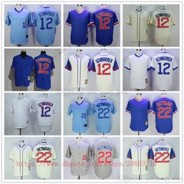 Film Vintage honkbalshirts draagt gestikt 12 KyleSchwarber 22 JasonHeyward 26 BillyWilliams Naamnummer Thuis weg Ademend Sport Jersey van hoge kwaliteit