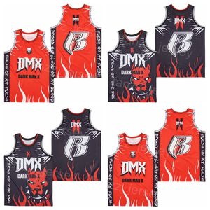 Film DMX Flesh Blood of My Blood Jersey Basketball Film Dark Man X For Sport Fans College Hiphop Stitched Team Retro PULLOVER High School Ademend shirtuniform