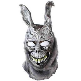 Película Donnie Darko Frank máscara de conejo malvado fiesta de Halloween accesorios de Cosplay máscara facial completa de látex L2207114624999270N