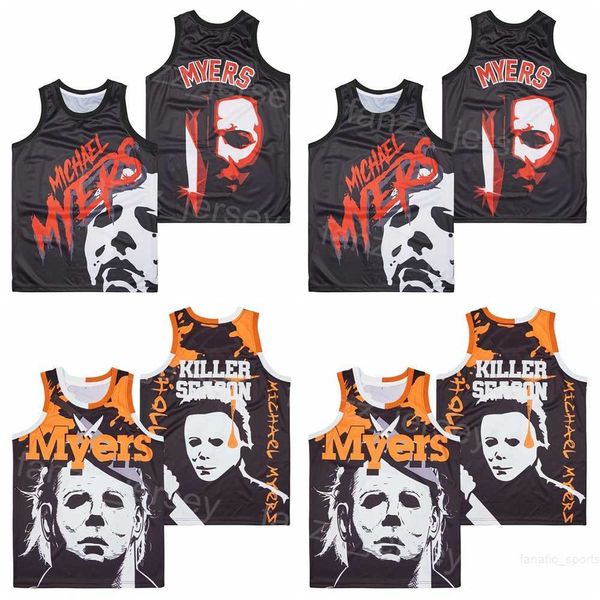 Película Película Michael Mike Myers Jersey Baloncesto KILLER SEASON Stitch Para fanáticos del deporte Equipo universitario Jersey retro Escuela secundaria Camiseta transpirable del equipo HipHop Top / High