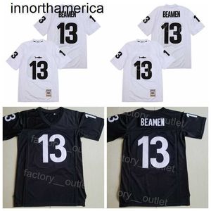 Filmvoetbal 13 Willie Beames Jersey Any Sunday Sharks Jamie Foxx Borduurwerk en Sewing College Black Team weg Witte throwback Uitstekende kwaliteit