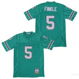 Película Fútbol 5 Ray Finkle Jersey Miami The Ace Ventura Jim Carrey Teal Green Color Team Todo cosido Transpirable Algodón puro Buena calidad