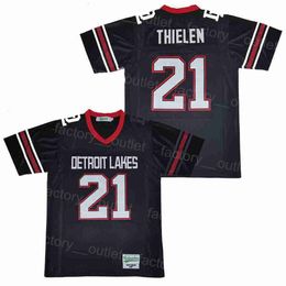 Filmvoetbal Detroit Lakes High School 21 Adam Thielen Jersey allemaal genaaid pure katoenen hiphop voor sportfans College Adembatten University Team Kleur Zwart