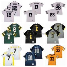 Maillots de football de film 10 Daniel Jones 28 Darrell Green 2 Derek Henry Djordjevic 33 Ampipe17 Doug Williams 3 Drew Lock 7 Haskins 12 Thomas High School Ed Jersey