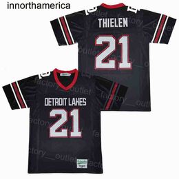 Film Football Lakes High School 21 Adam Thielen Jersey Tout Cousu Pur Coton Hip Hop Pour Les Fans De Sport Collège Respirant Équipe Couleur Noir