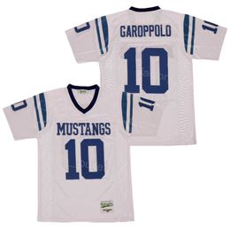 Film Football Rolling Meadows Lycée 10 Maillot Jimmy Garoppolo Couleur de l'équipe Blanc Pur Coton Hip Hop Pour Les Amateurs De Sport Respirant Broderie Et Couture Collège