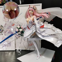 Movie Games 25CM Darling in the FranXX Wedding Dress Zero Two 02 For My Darling 1/7 PVC Action Figure Jouets Adultes Collection Modèle Poupée