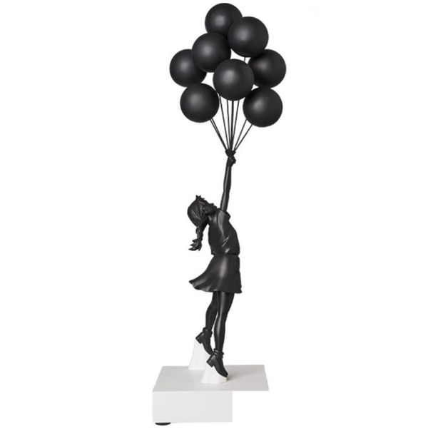 Juegos de películas New Banksy Street Art Flying Balloons Girl Balloon Scpture Tendencia Decoración para niños 58X15X15Cm Drop Delivery Toys Gi Dhyai