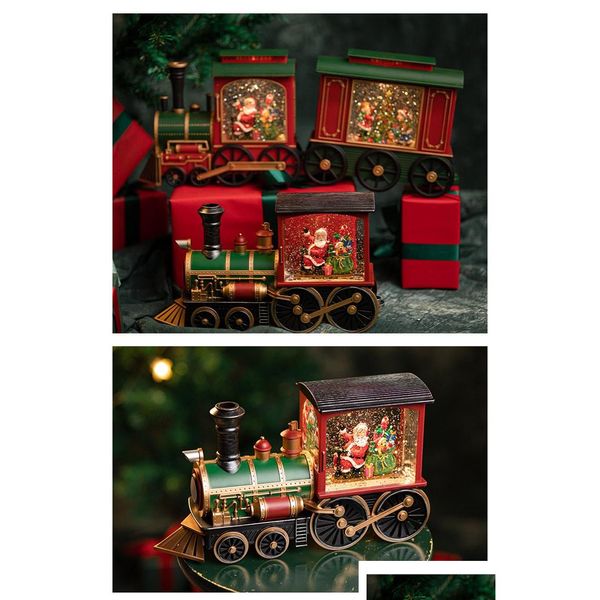 Jeux de films Nouveau Spot 2022 Boule de cristal de Noël Octave Box Train Pickup Car Garçons et filles Décorations cadeaux 28-49cm Drop Delivery T Dhx7F