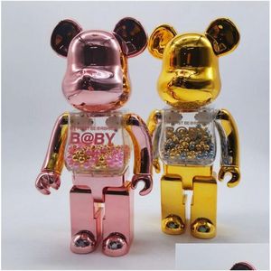 Jeux de cinéma - SELLEMENT 400% 28CM BEARB L'électroplate Transparent Fashion Bear Chiaki Figures Toy for Collectors Art Work Model Decora Otmzn