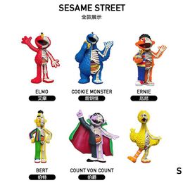 Juegos de películas Sesame Street Blind Box Semi-Anatomical Doll Limited Tide Jugar adornos hechos a mano modelo Mighty Jaxx Drop entrega Dh4t1