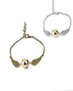 film sieraden hanger armband The Deathly Hallows Antique Bronze Snitch the Golden Snitch Charms Bracelet Free Shipping1328546