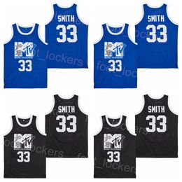 Film MTV Musique Télévision Jersey Basketball 33 Will Smith Film Premier Annuel Rock N Jock BBall Rétro Sport Pull Respirant Vintage HipHop College Shirt Couture