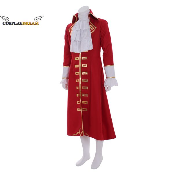 Piratas de películas Jack Cosplay Capitán Pirata Capitán Red Tabón Rojo con traje de sombrero de camisa Cosplay de halloween para adultos