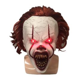 Film s It 2 Cosplay Pennywise Clown Joker Masque Tim Curry Masque Cosplay Halloween Party Props Masque LED masques de mascarade en gros pour hommes