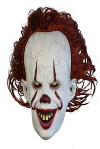 Film s It 2 Cosplay Pennywise Clown Joker Masque Tim Curry Masque Cosplay Halloween Party Props LED Masque mascarade masques entiers f1605177