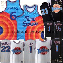 Película Space Jam Jersey Tune Squad 6 1 ¡Bichos! Taz LeBron 10 23 Lola 2 D.PATO 22 Bill Murray 1/3 Piolín