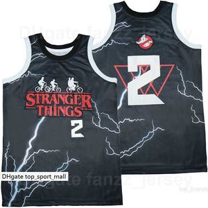 Film Stranger Things The Boys Ghostbusters Jersey 2 Basketball Team Color Black Away Hiphop Ademend Pure Cotton For Sport Fans Shirt Top te koop