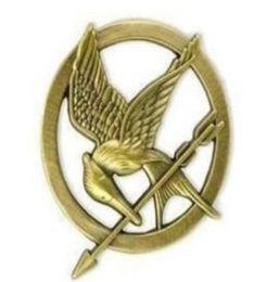 Film The Hunger Games Mockingjay Pin Gold plaqué oiseau et broche Arrow Gift3420866