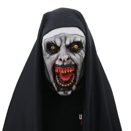 Film The Nun Horror Mask Cosplay Costumes Latex effrayant Valak Masques Full Face Casque Halloween Party Horror Costume décor PropS268i