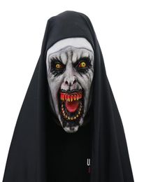 Film The Nun Horror Mask Cosplay Costumes Latex effrayant Valak Masques Full Face Casque Halloween Party Horror Costume décor PropS6735734